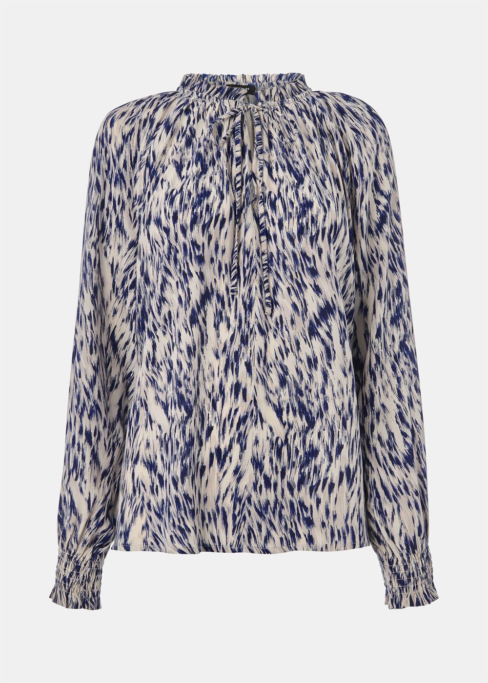 Whistles Paige Ripple Leopard Blouse Purple / Multicolor | US-24109FCYA