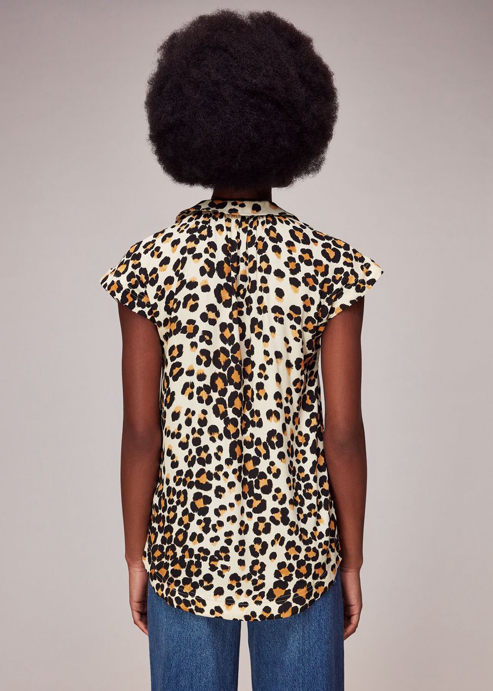 Whistles Painted Leopard Print Shirts Leopard | US-42180RTVD