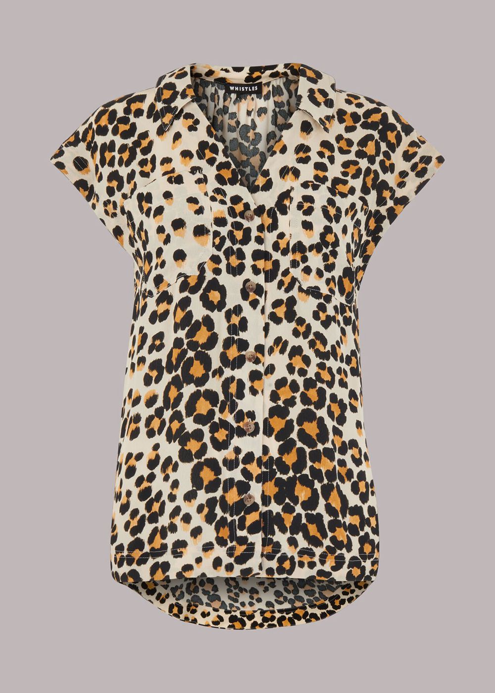 Whistles Painted Leopard Print Shirts Leopard | US-42180RTVD