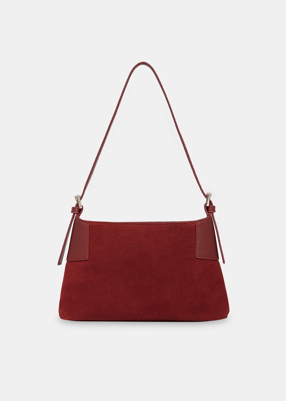 Whistles Paloma Small Suede Handbag Dark Red | US-84596DCOP