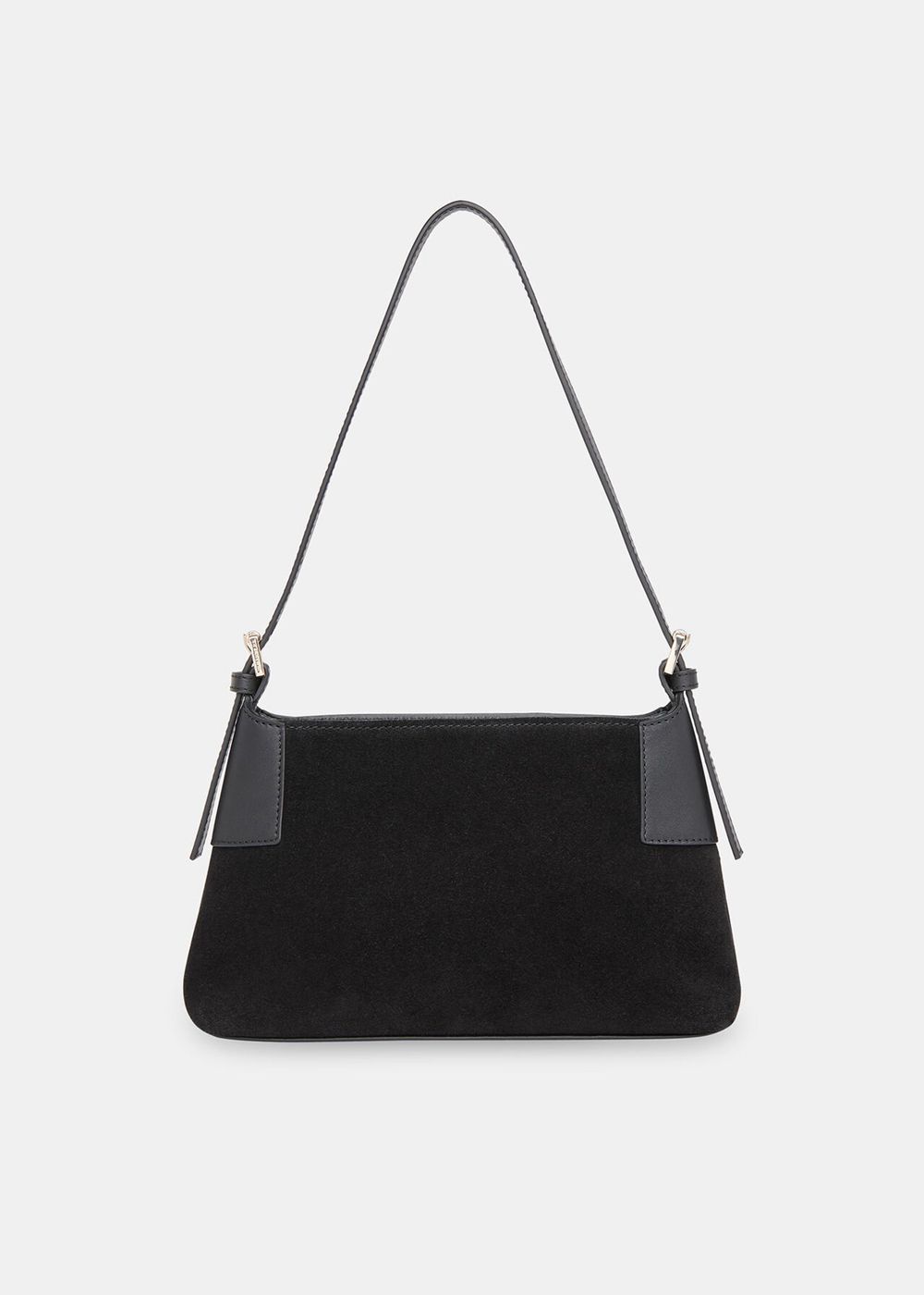 Whistles Paloma Small Suede Shoulder Bags Black | US-35418UKEV