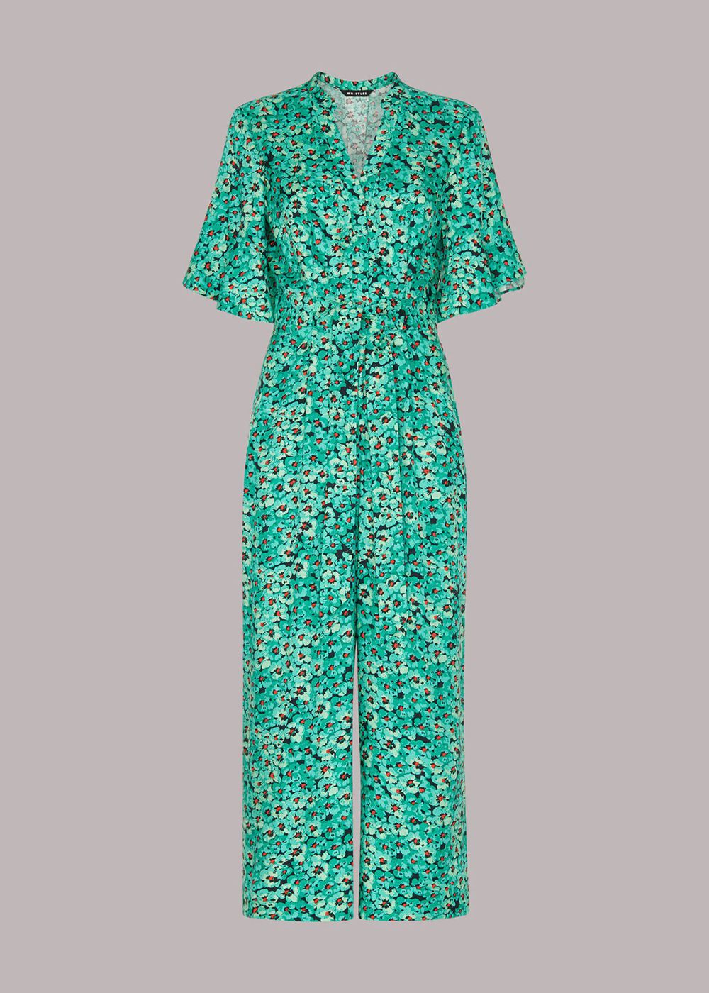 Whistles Pansy Meadow Jumpsuit Green / Multicolor | US-18492BNIU