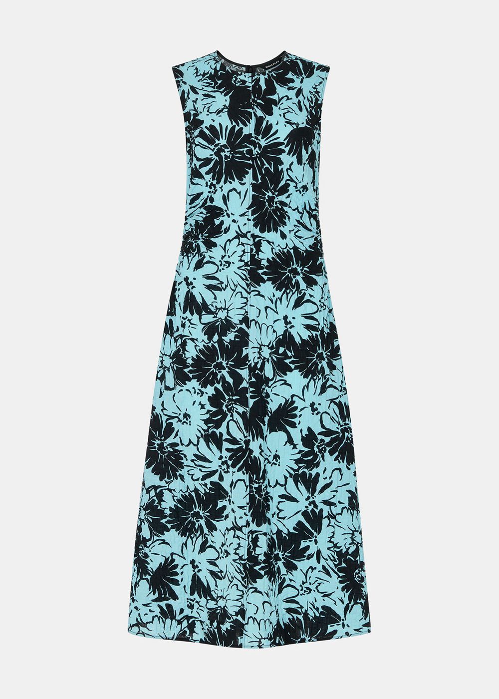 Whistles Pansy Print Textured Dress Blue / Multicolor | US-67092WOSU