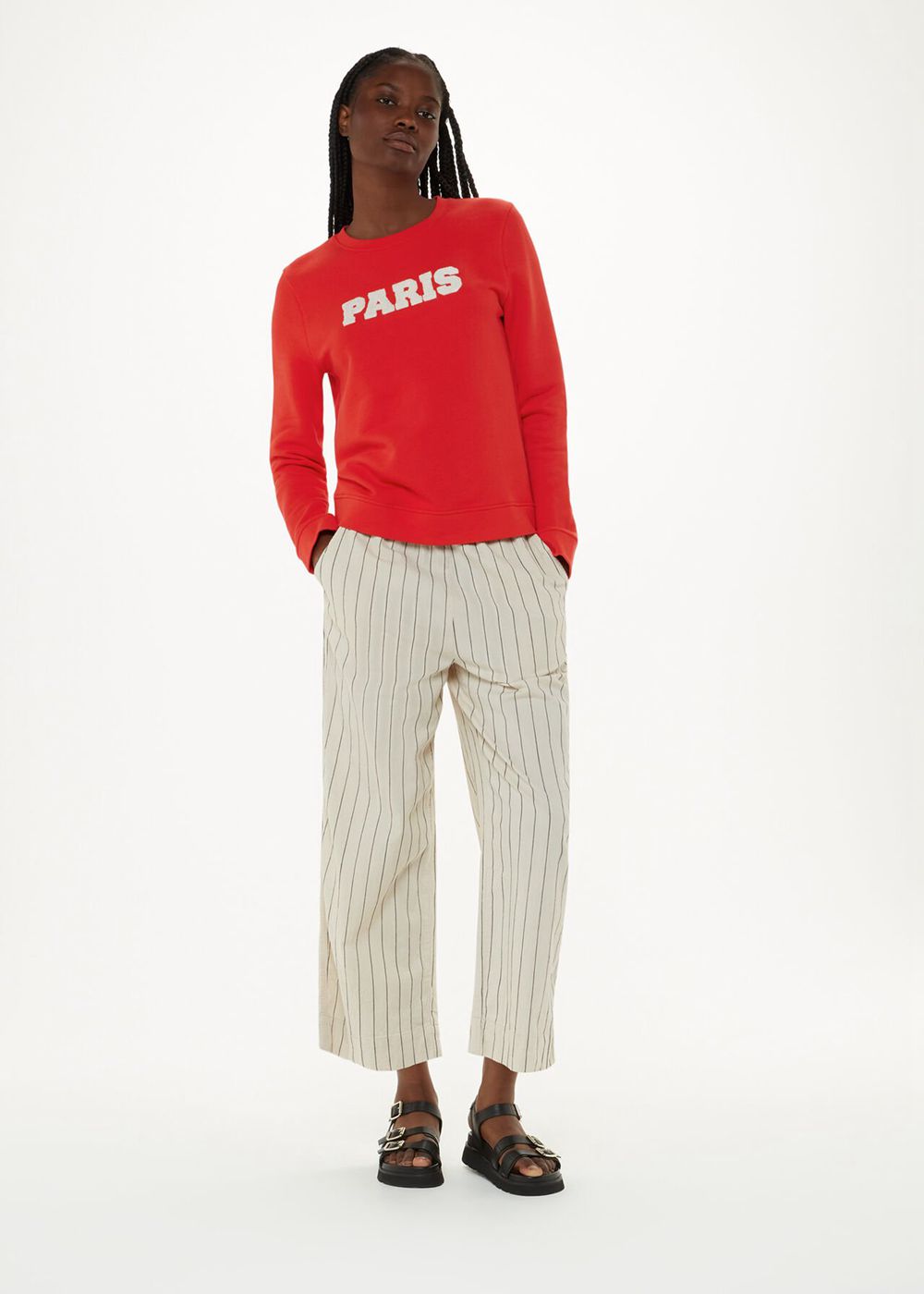 Whistles Paris Logo Sweatshirt Red | US-24069YQAF