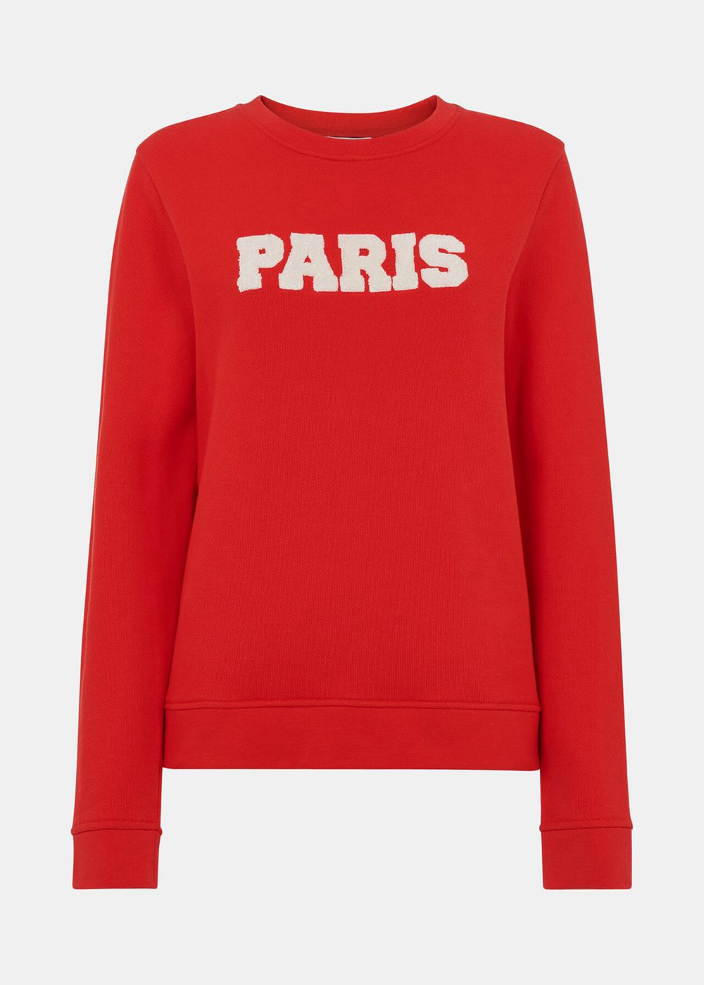 Whistles Paris Logo Sweatshirt Red | US-24069YQAF