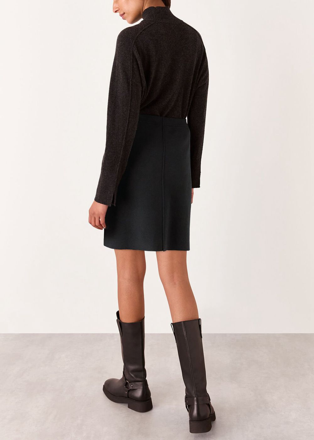 Whistles Patch Pocket Knitted Skirts Black | US-18206EYMT