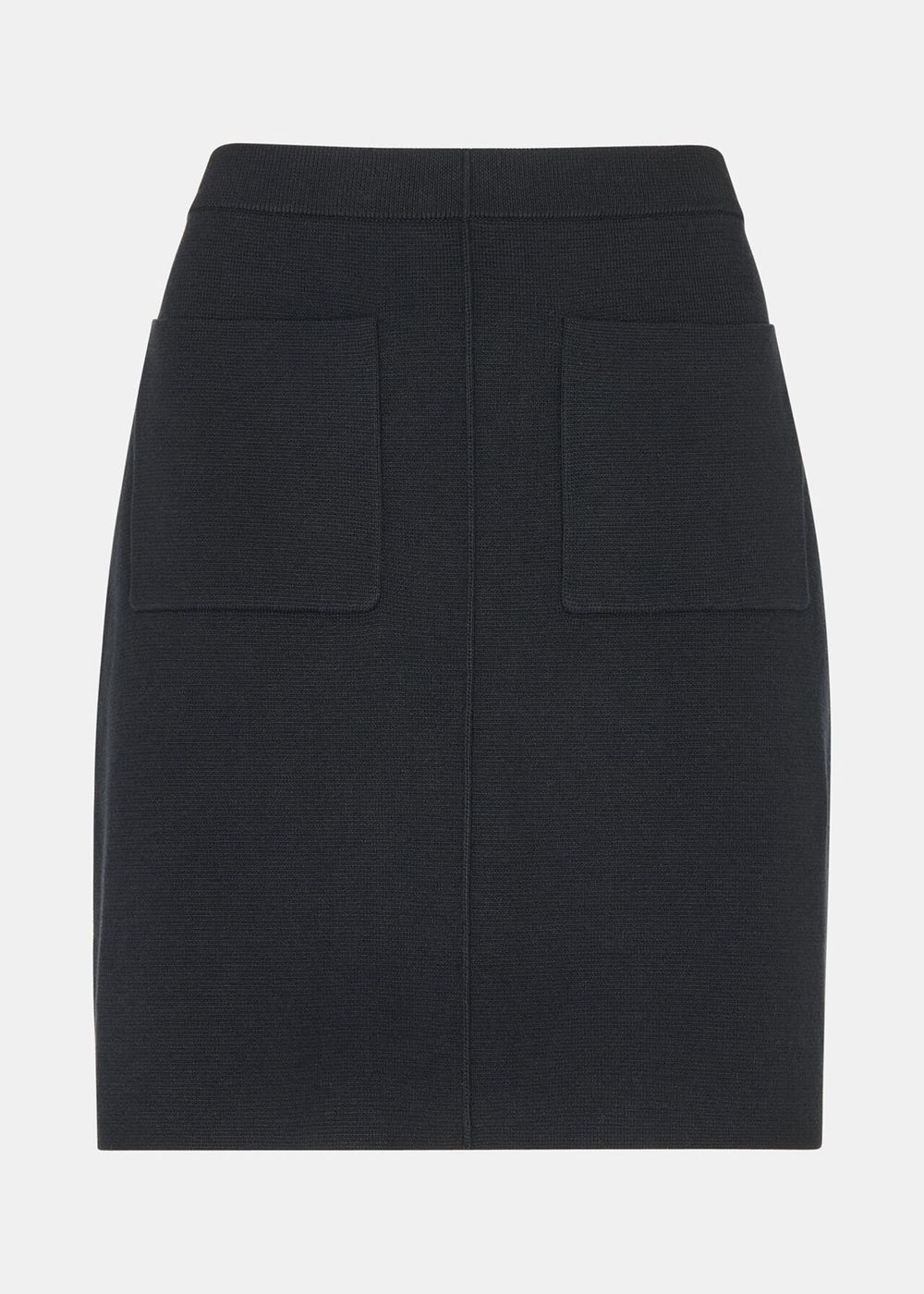 Whistles Patch Pocket Knitted Skirts Black | US-18206EYMT