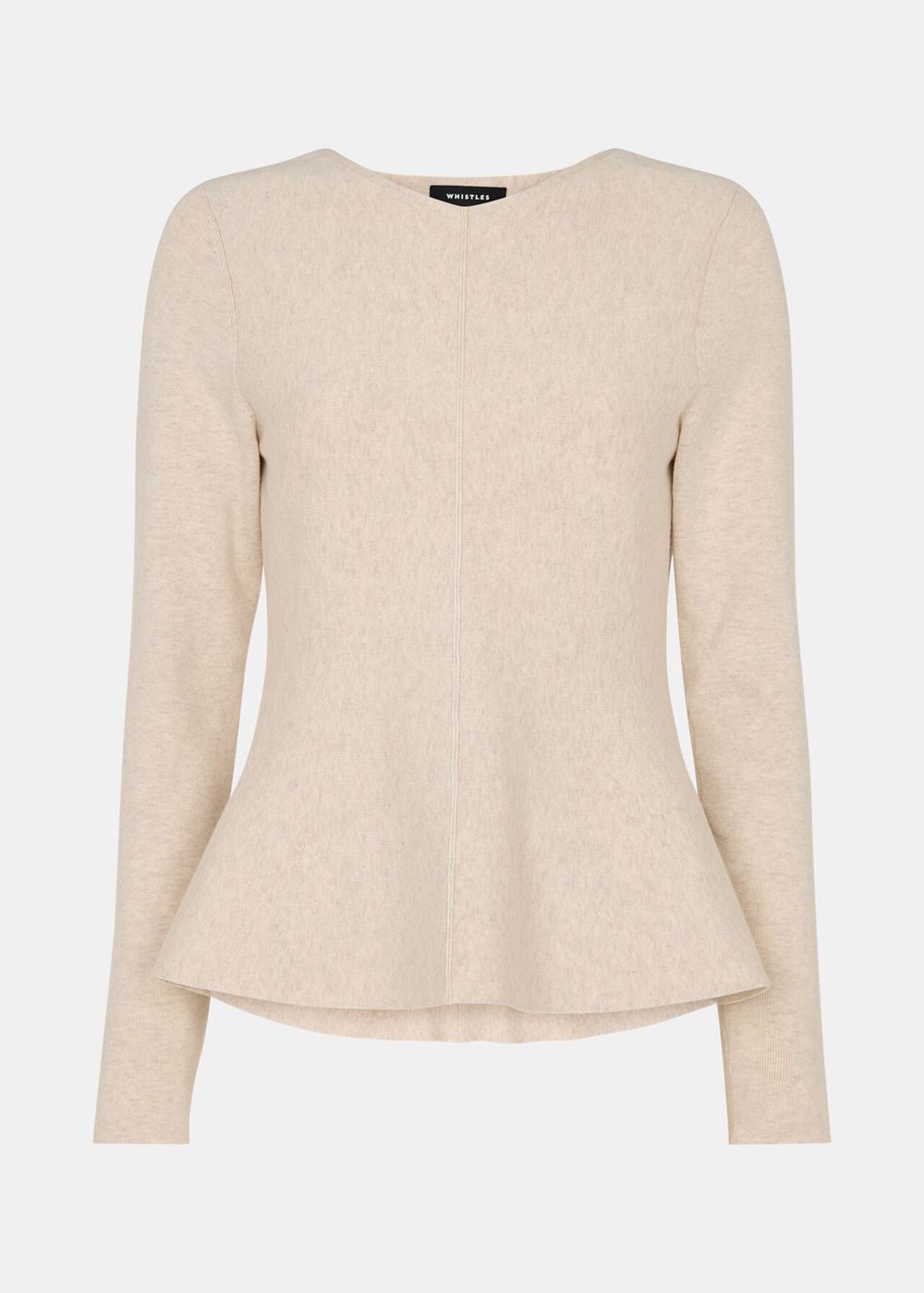 Whistles Peplum Detail Knitwear Neutral | US-35678LUQN