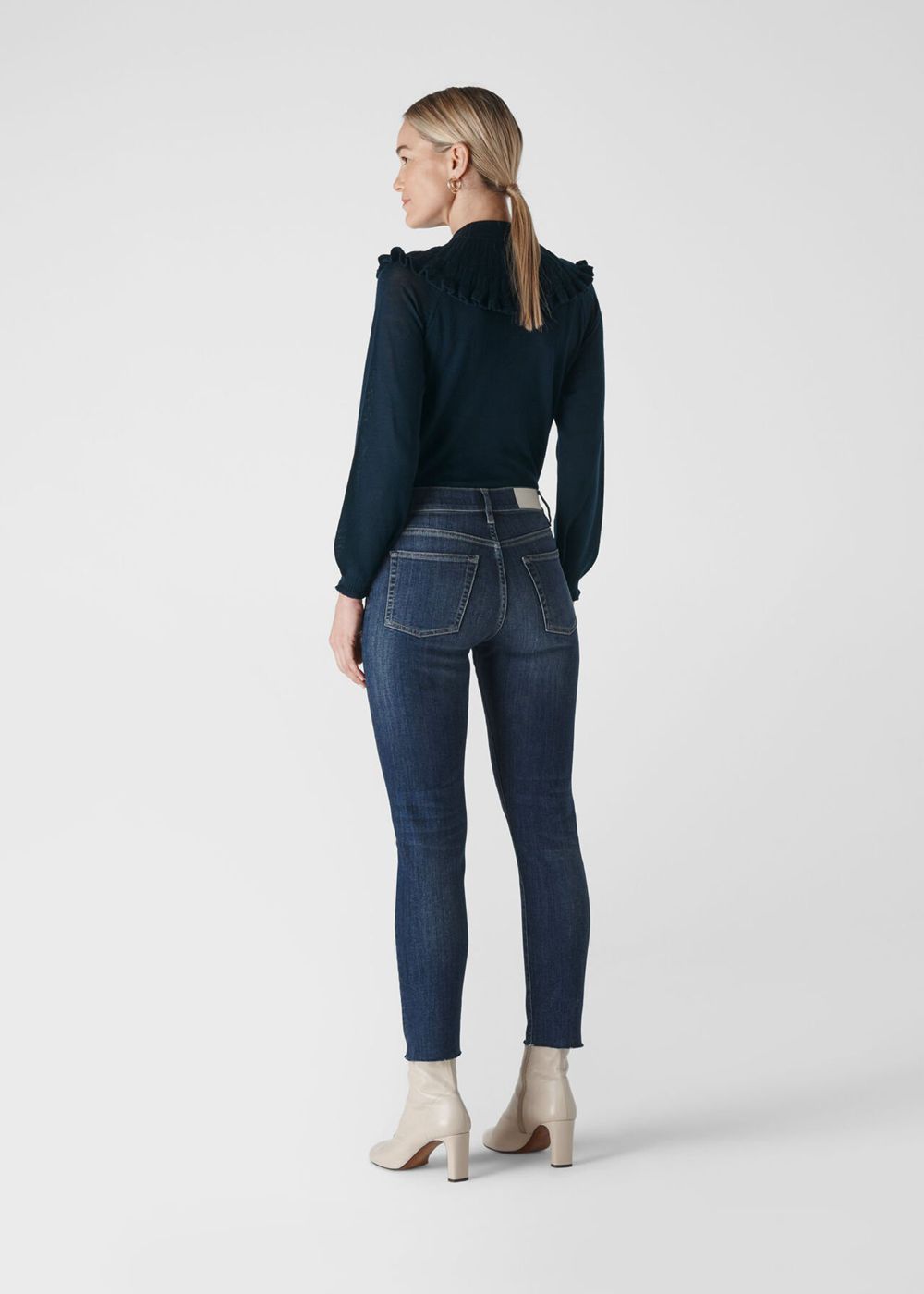 Whistles Perfect Slim Leg Jeans Blue | US-12705LHBE