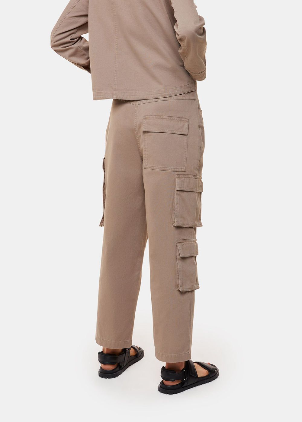 Whistles Phoebe Casual Utility Pants Grey Brown | US-56793EBZR