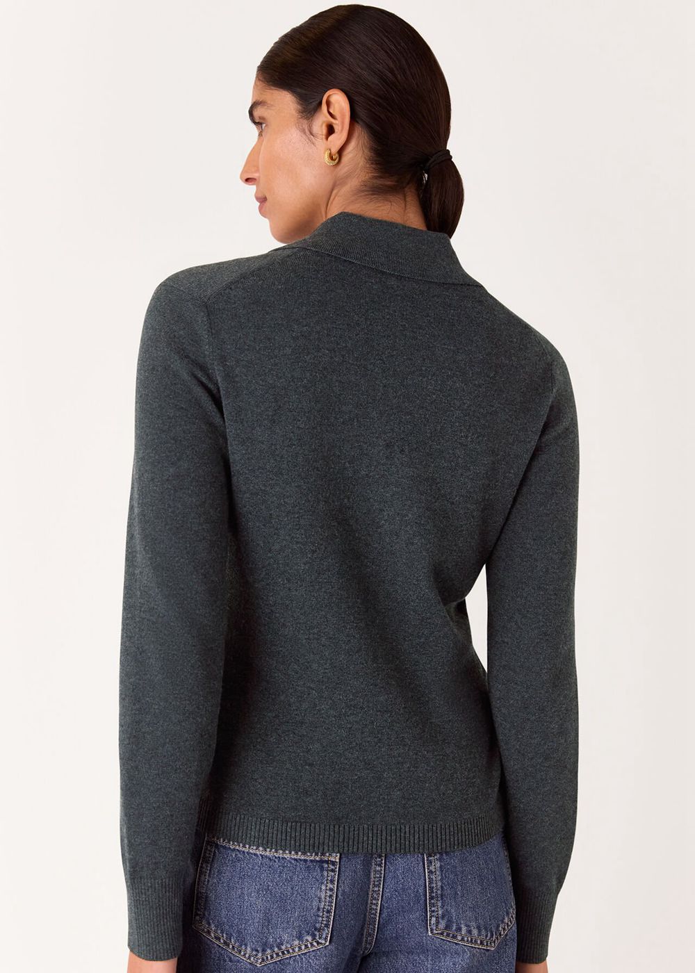 Whistles Phoebe Knit Shirts Dark Grey | US-58340CDEI