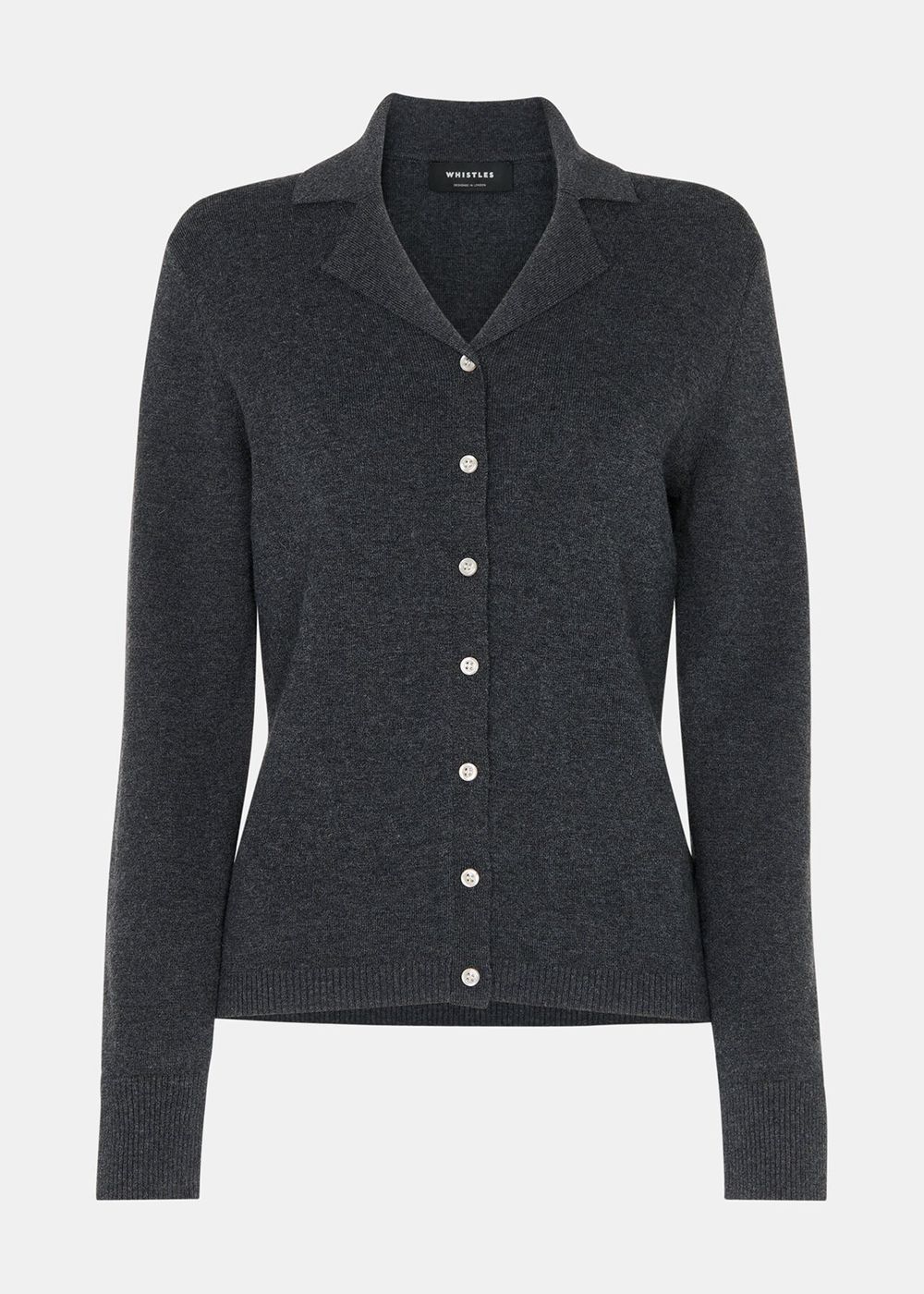 Whistles Phoebe Knit Shirts Dark Grey | US-58340CDEI