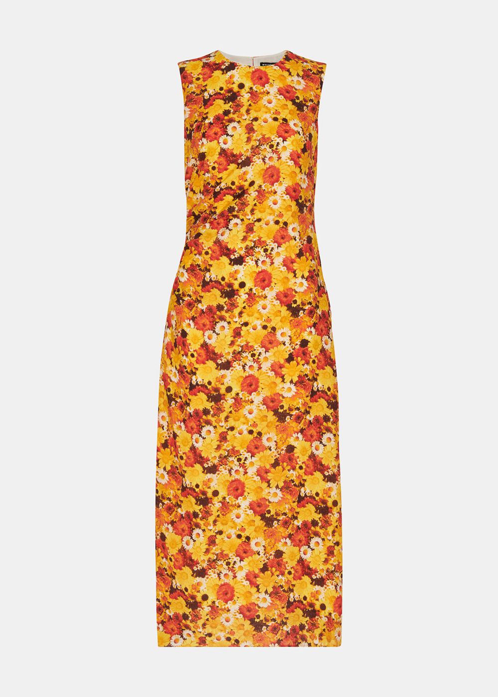 Whistles Photographic Daisy Midi Dress Orange / Multicolor | US-72194DTYL