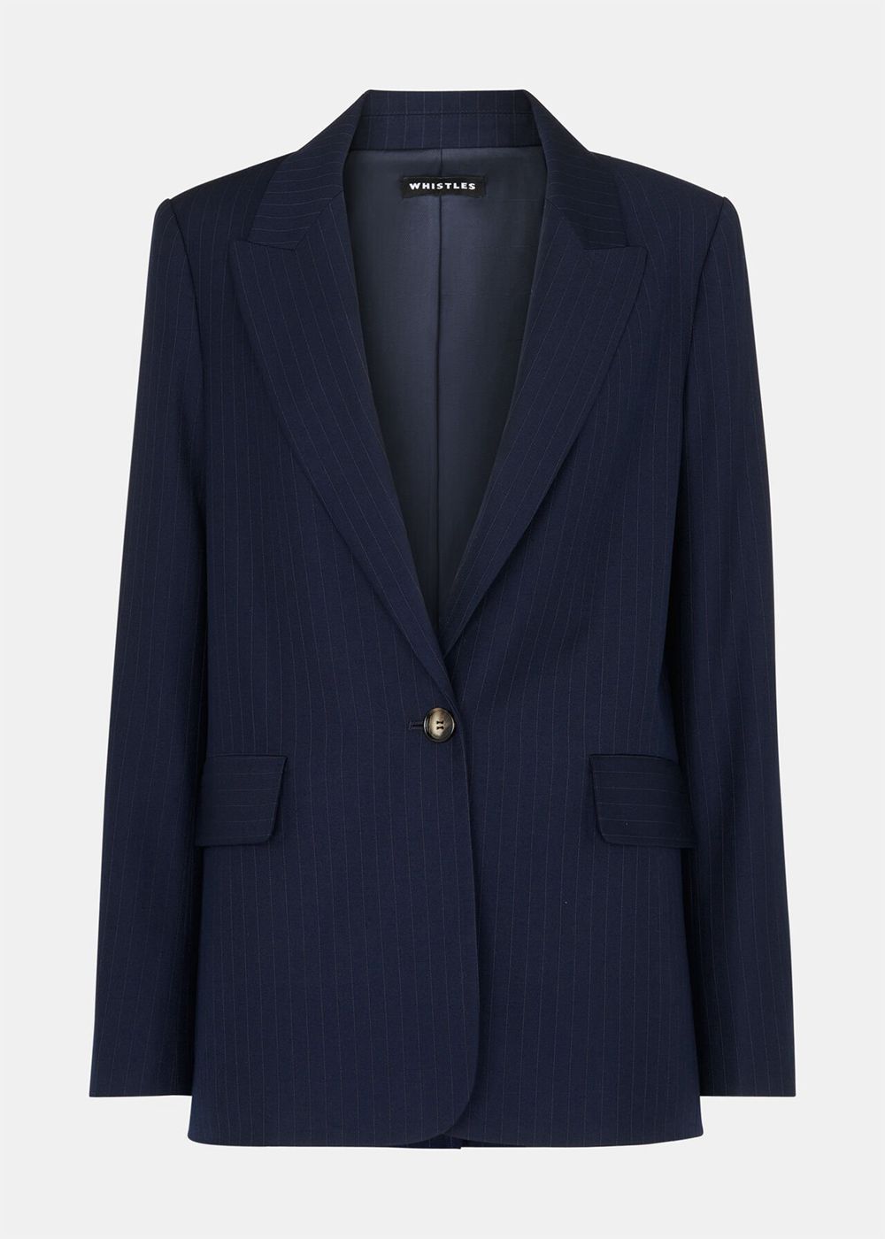 Whistles Pinstripe Blazer Navy / Multicolor | US-13564JBON