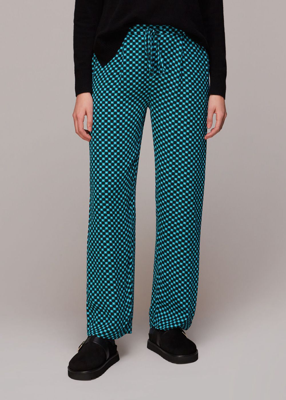 Whistles Pippa Star Check Print Pants Multicolor | US-09142YHPA