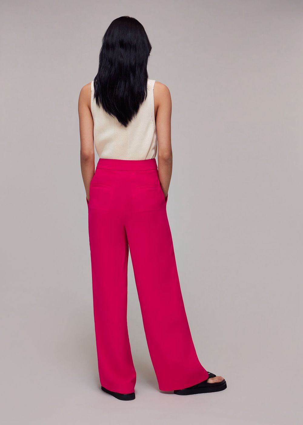 Whistles Pleat Front Fran Pants Pink | US-67803RFEZ