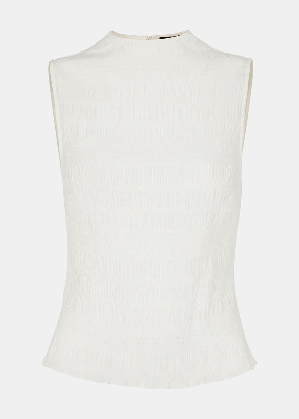 Whistles Plisse Sleeveless Top White | US-95874NEKI