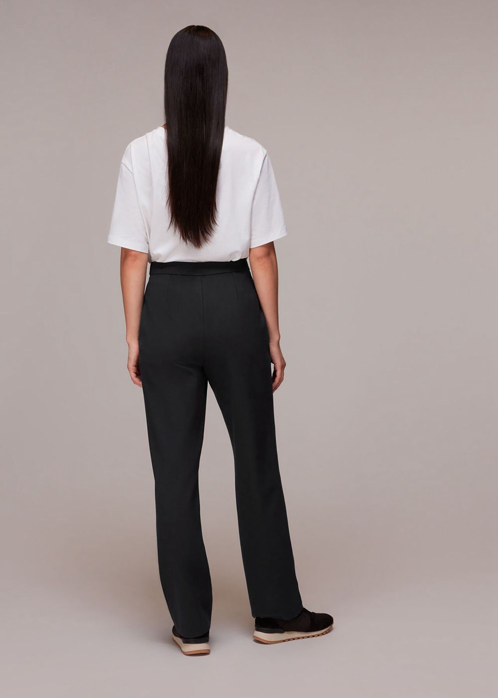 Whistles Ponte Slim Leg Pants Black | US-73962BFHD