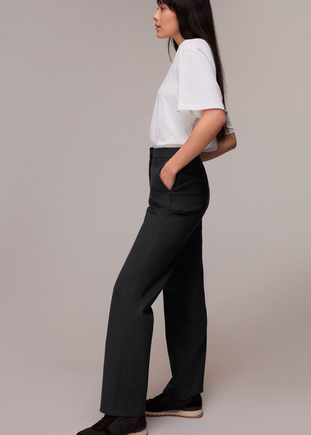 Whistles Ponte Slim Leg Pants Black | US-73962BFHD