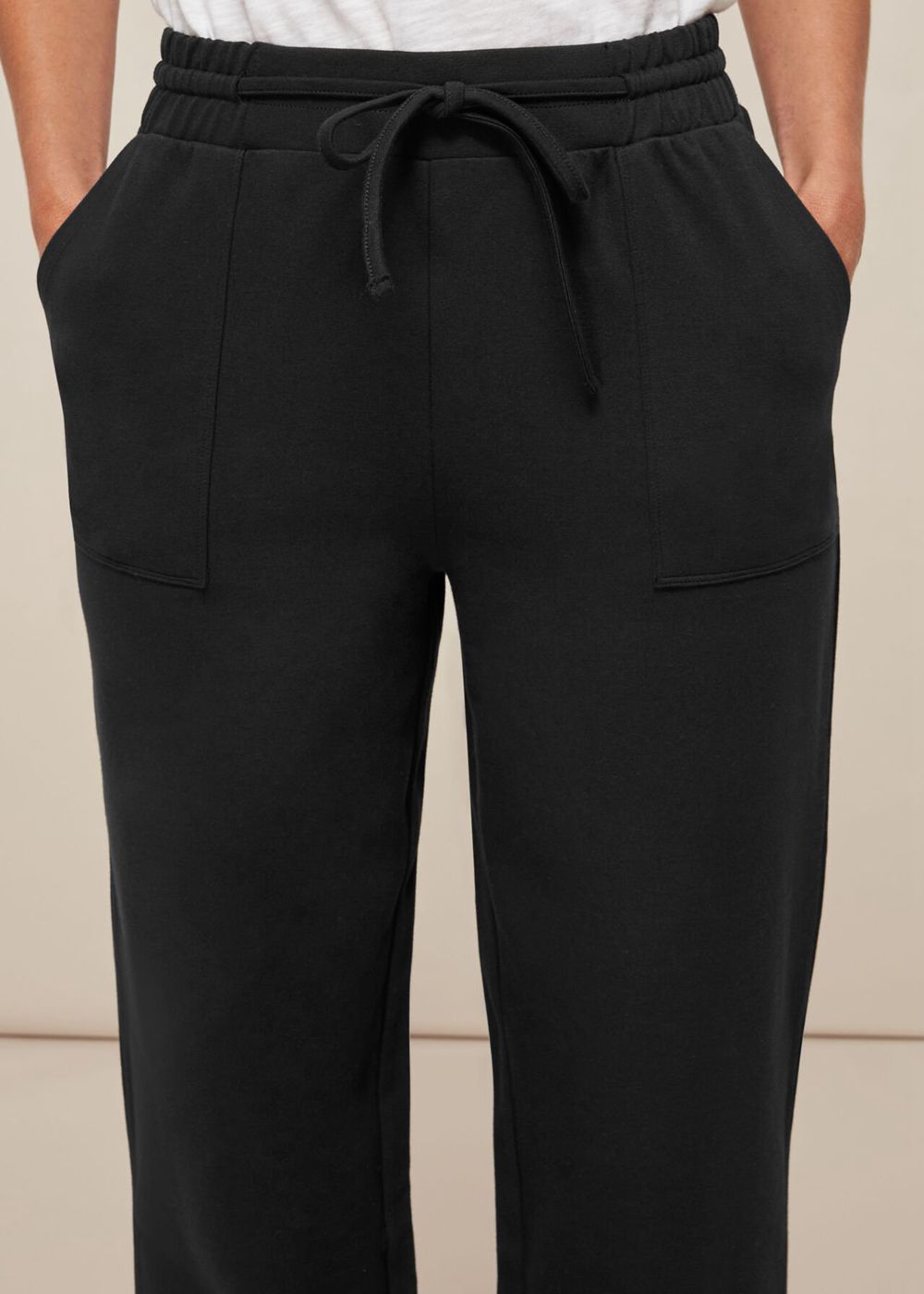 Whistles Premium Lounge Joggers Black | US-84019IFQX