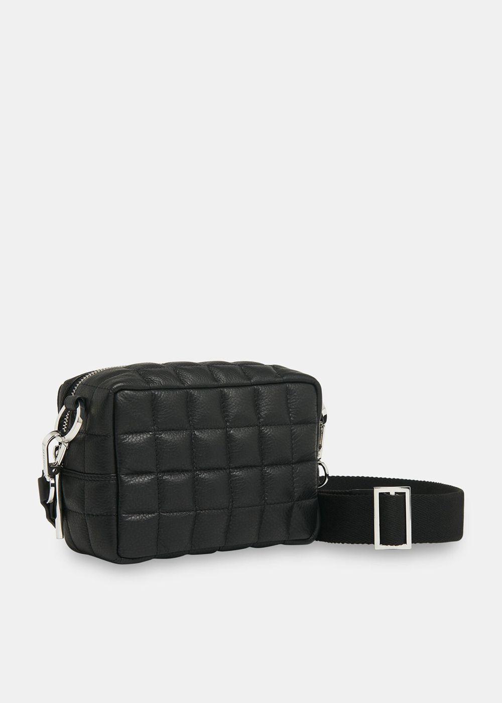 Whistles Quilted Bibi Crossbody Bag Black | US-25710AYWL