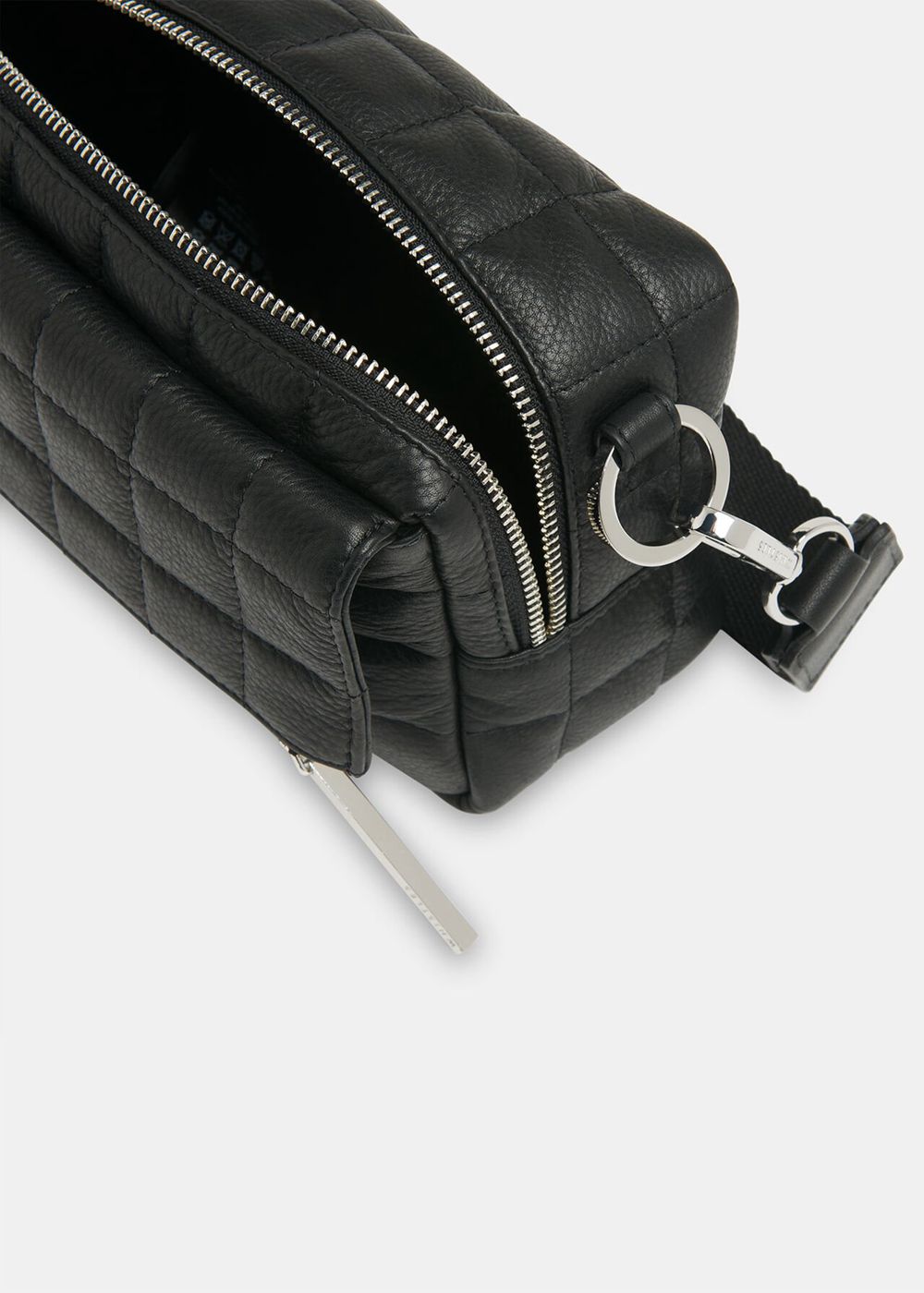 Whistles Quilted Bibi Crossbody Bag Black | US-25710AYWL