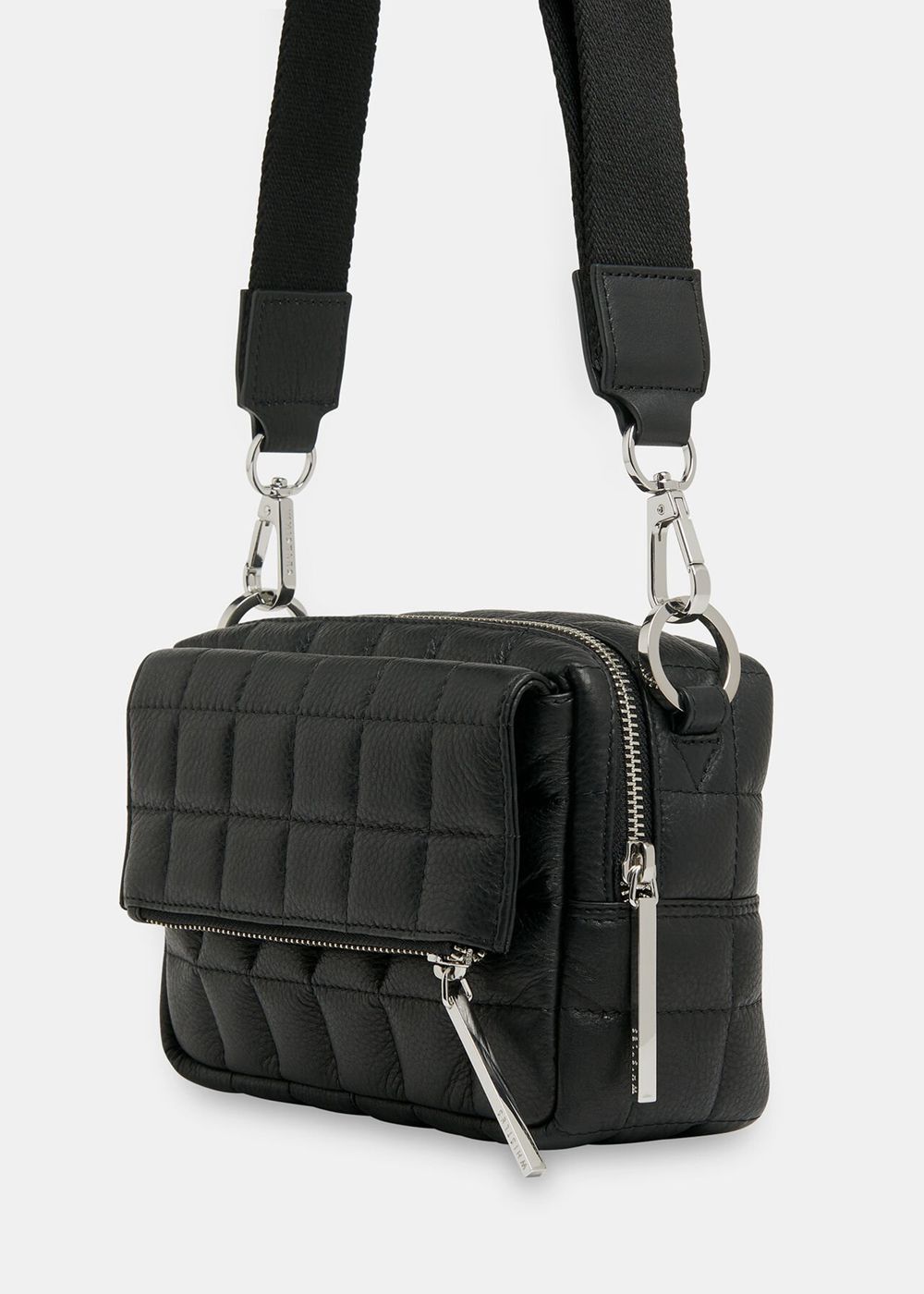 Whistles Quilted Bibi Crossbody Bag Black | US-25710AYWL