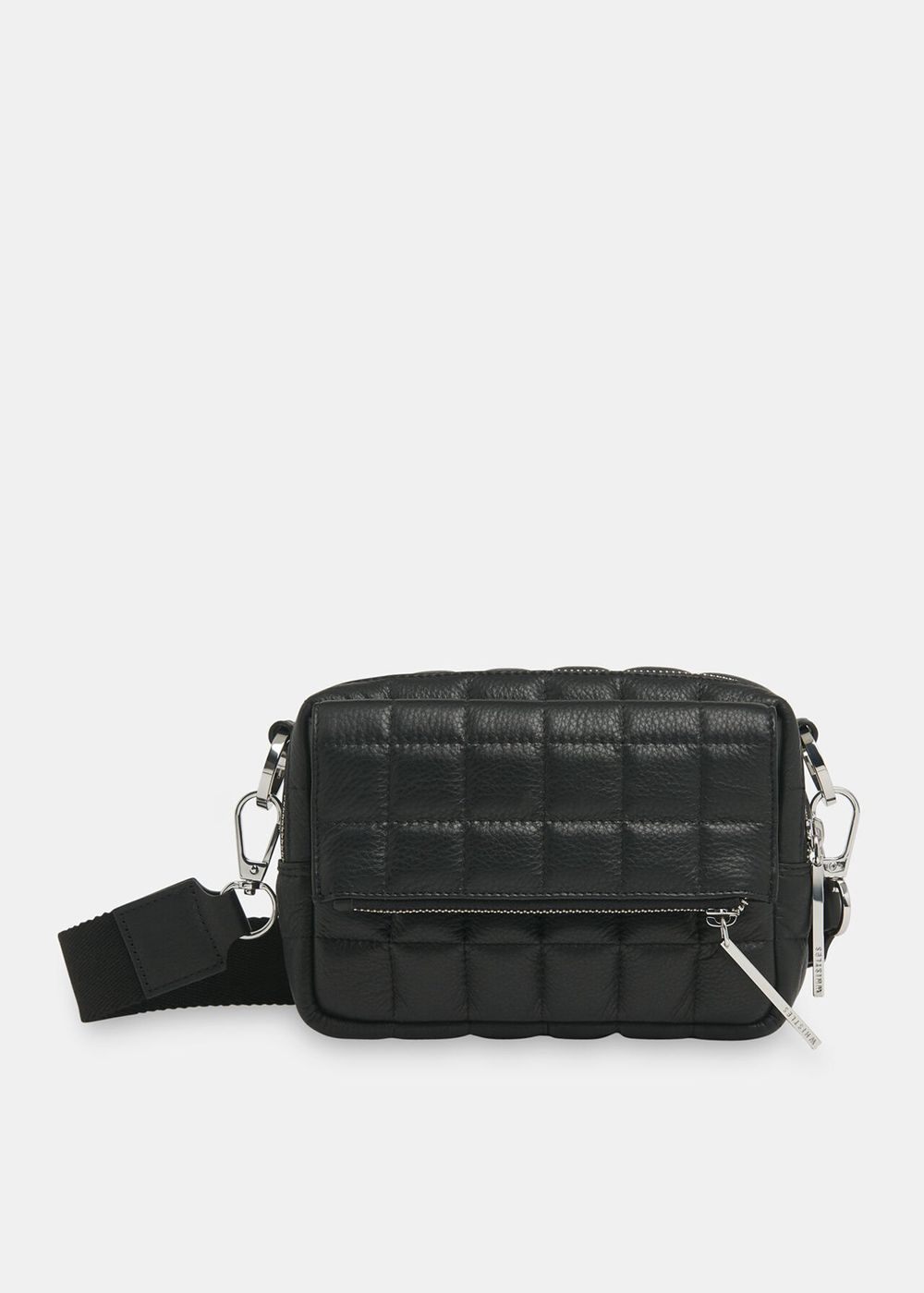 Whistles Quilted Bibi Crossbody Bag Black | US-25710AYWL