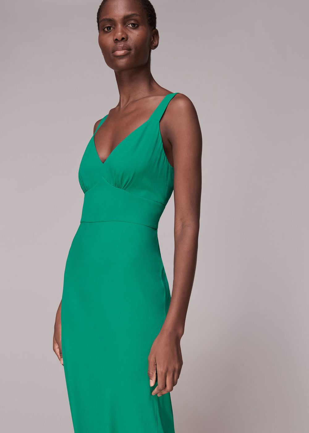 Whistles Rachael Sleeveless Dress Green | US-81290KWYV