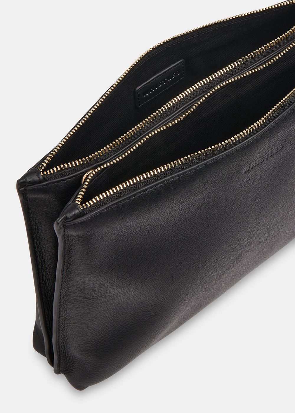 Whistles Rae Double Pouch Clutch Bags Black | US-18793QALZ