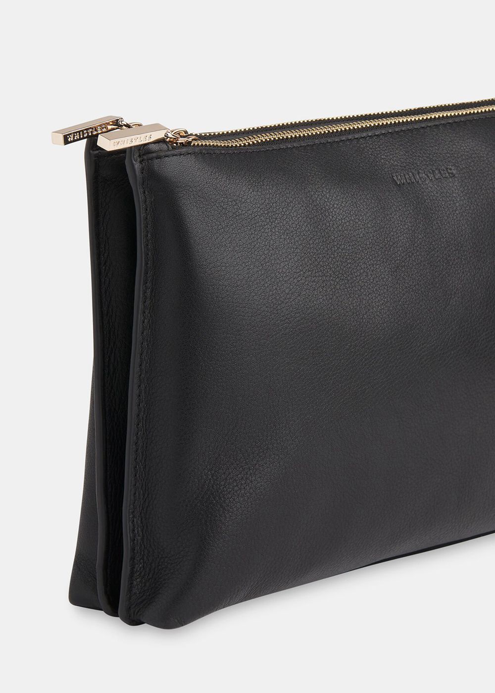 Whistles Rae Double Pouch Clutch Bags Black | US-18793QALZ