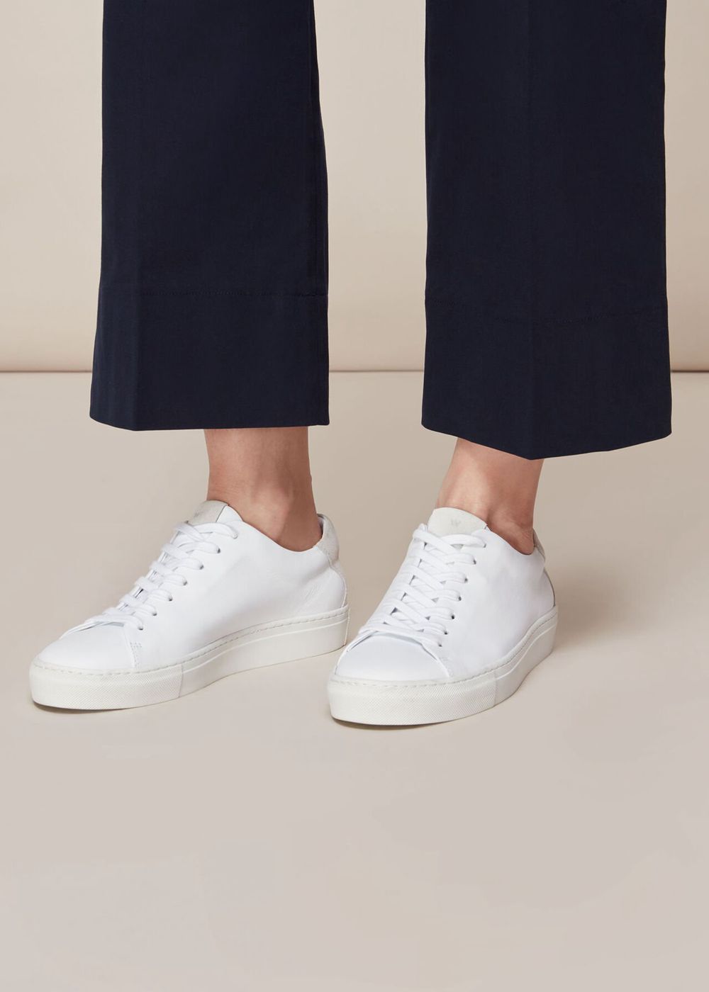 Whistles Raife Minimal Sneakers White | US-53904KBFE