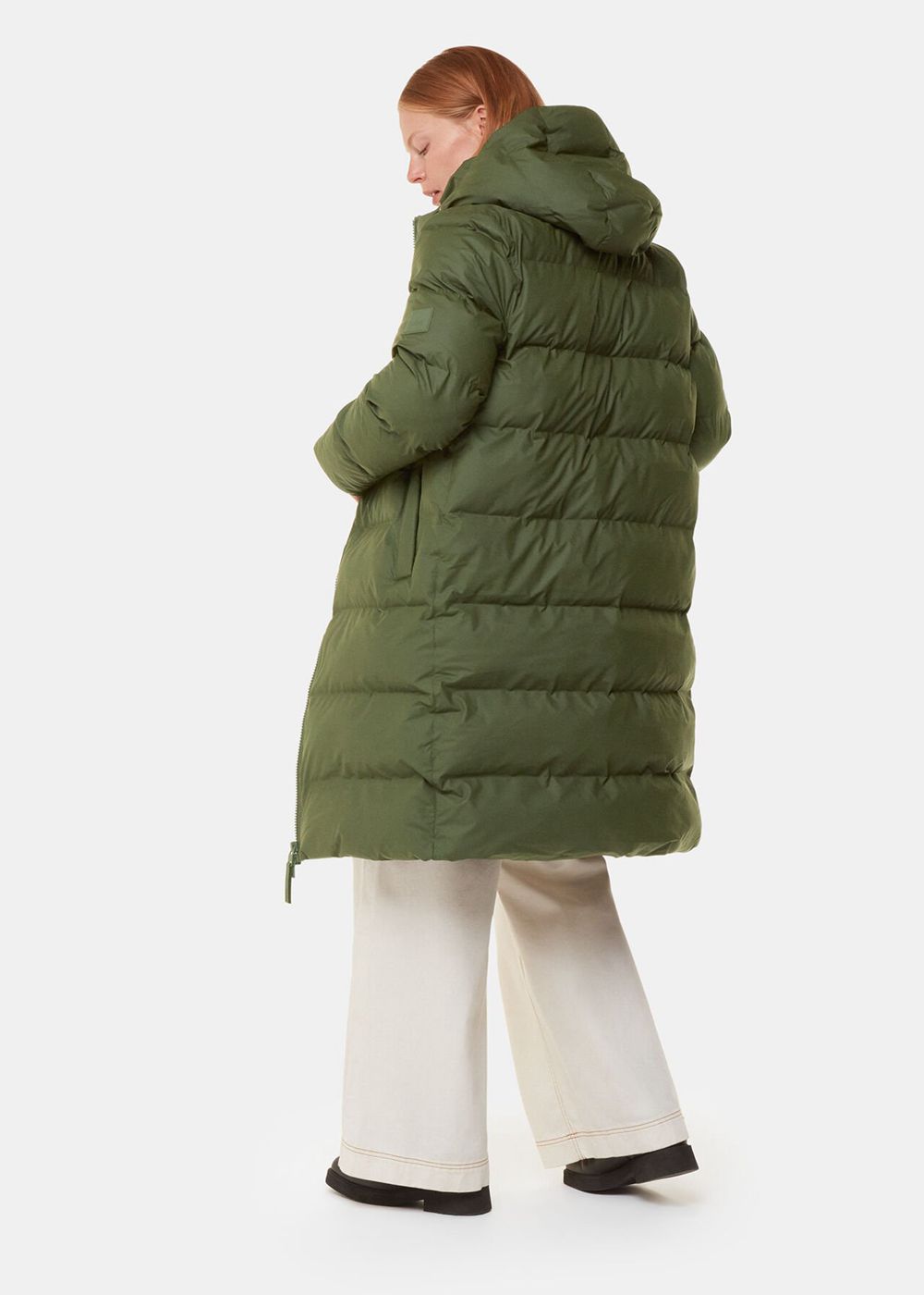 Whistles Rains Alta Longer Puffer Jacket Dark Green | US-24507UIYA