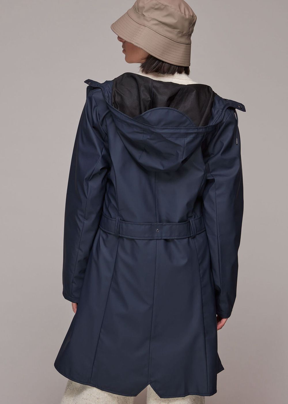 Whistles Rains Curve Jacket Navy | US-19703FEOX