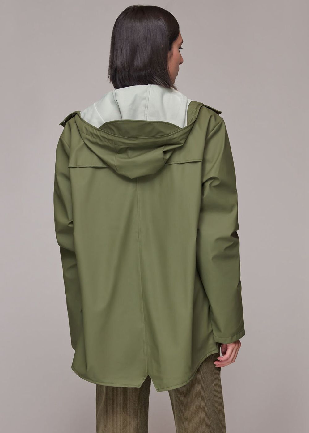 Whistles Rains Hooded Jacket Olive | US-76285MEKO