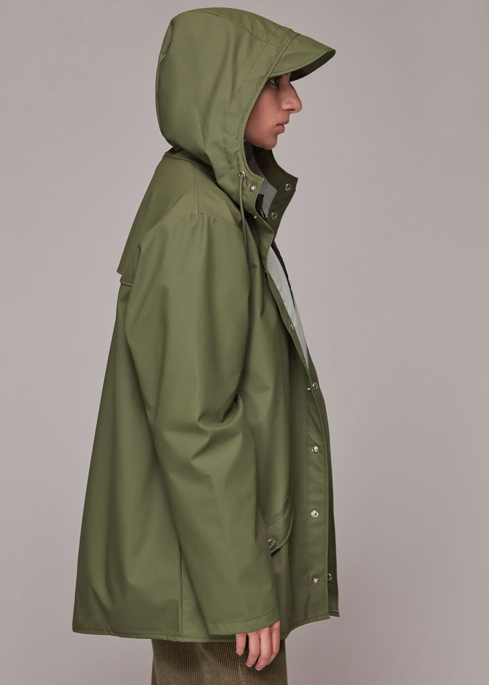 Whistles Rains Hooded Jacket Olive | US-76285MEKO