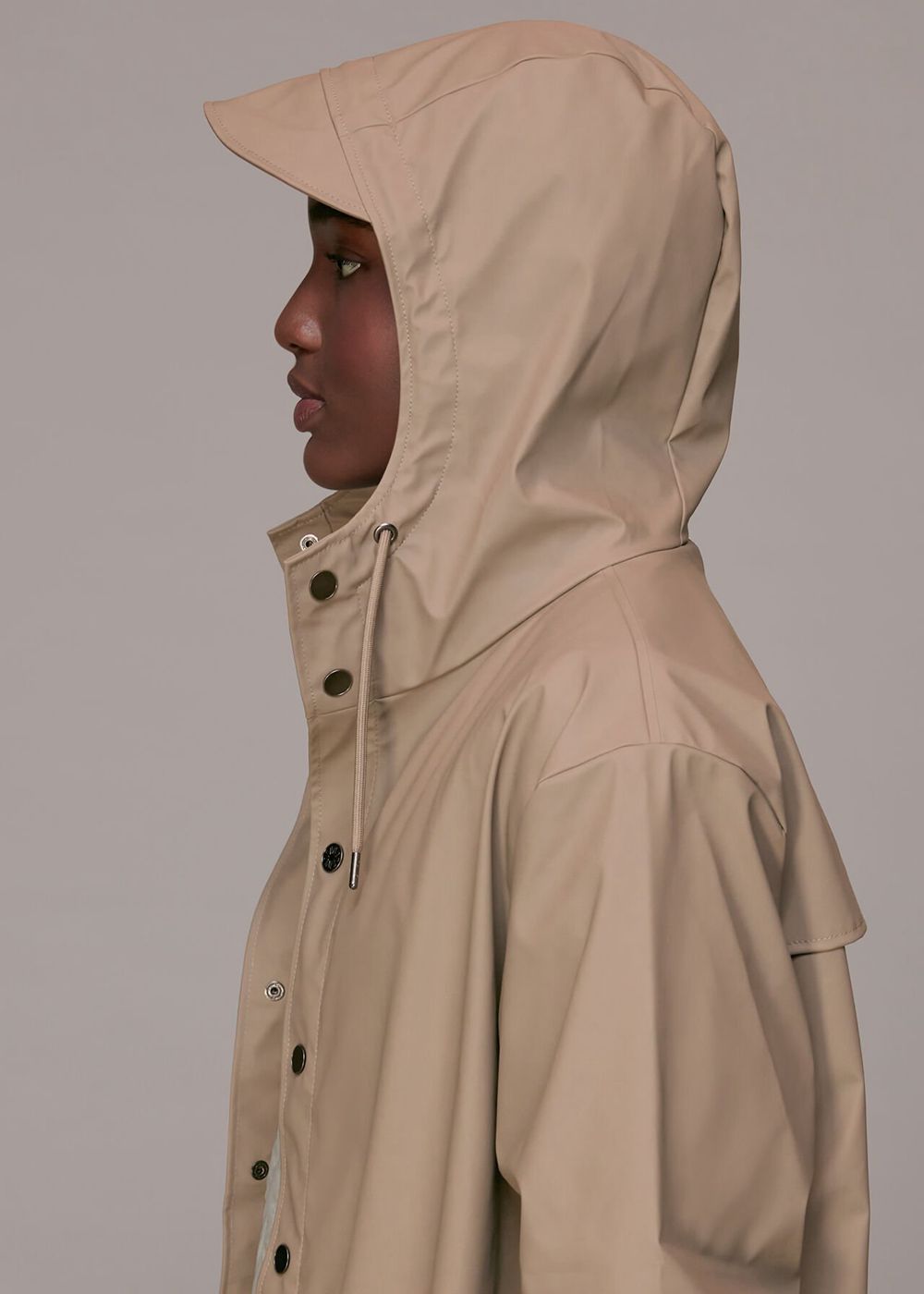 Whistles Rains Jacket Grey Brown | US-24609RQUL