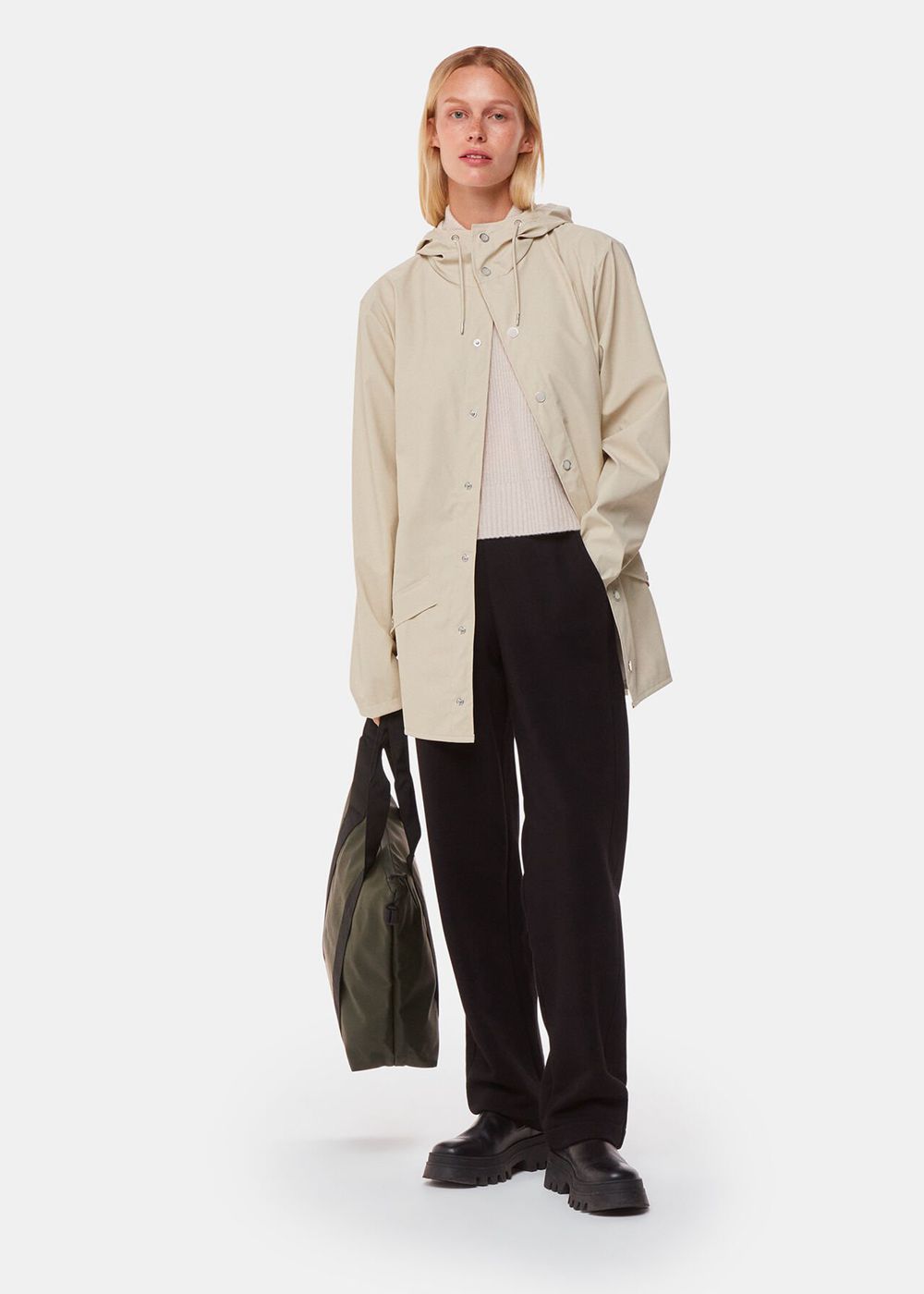 Whistles Rains Jacket White | US-86750BIAG