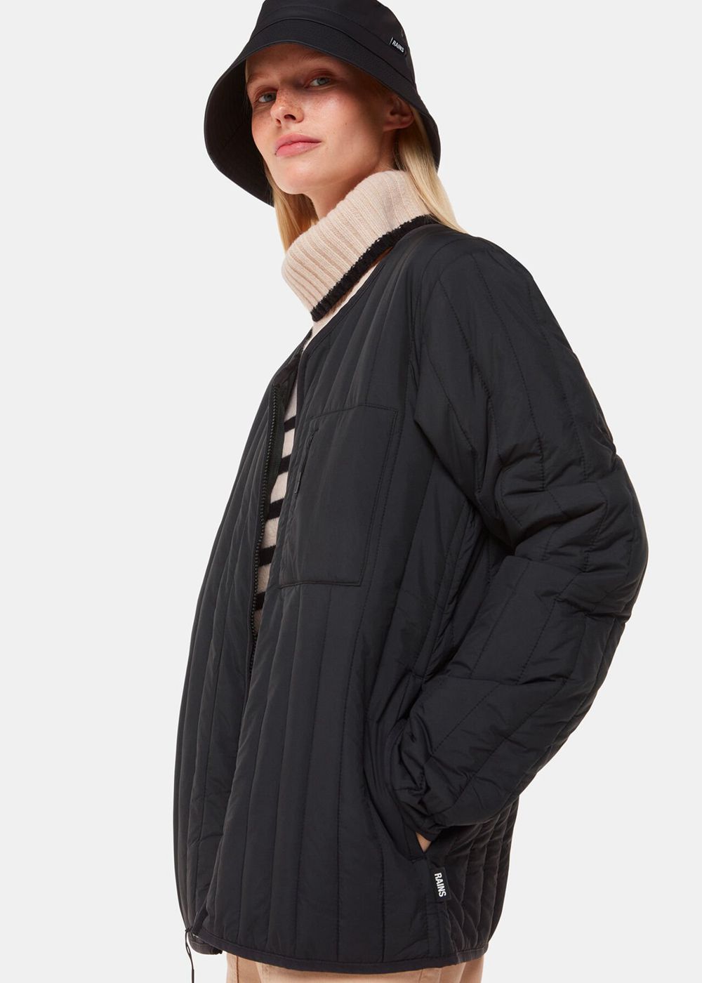 Whistles Rains Liner Jacket Black | US-92561XKEY