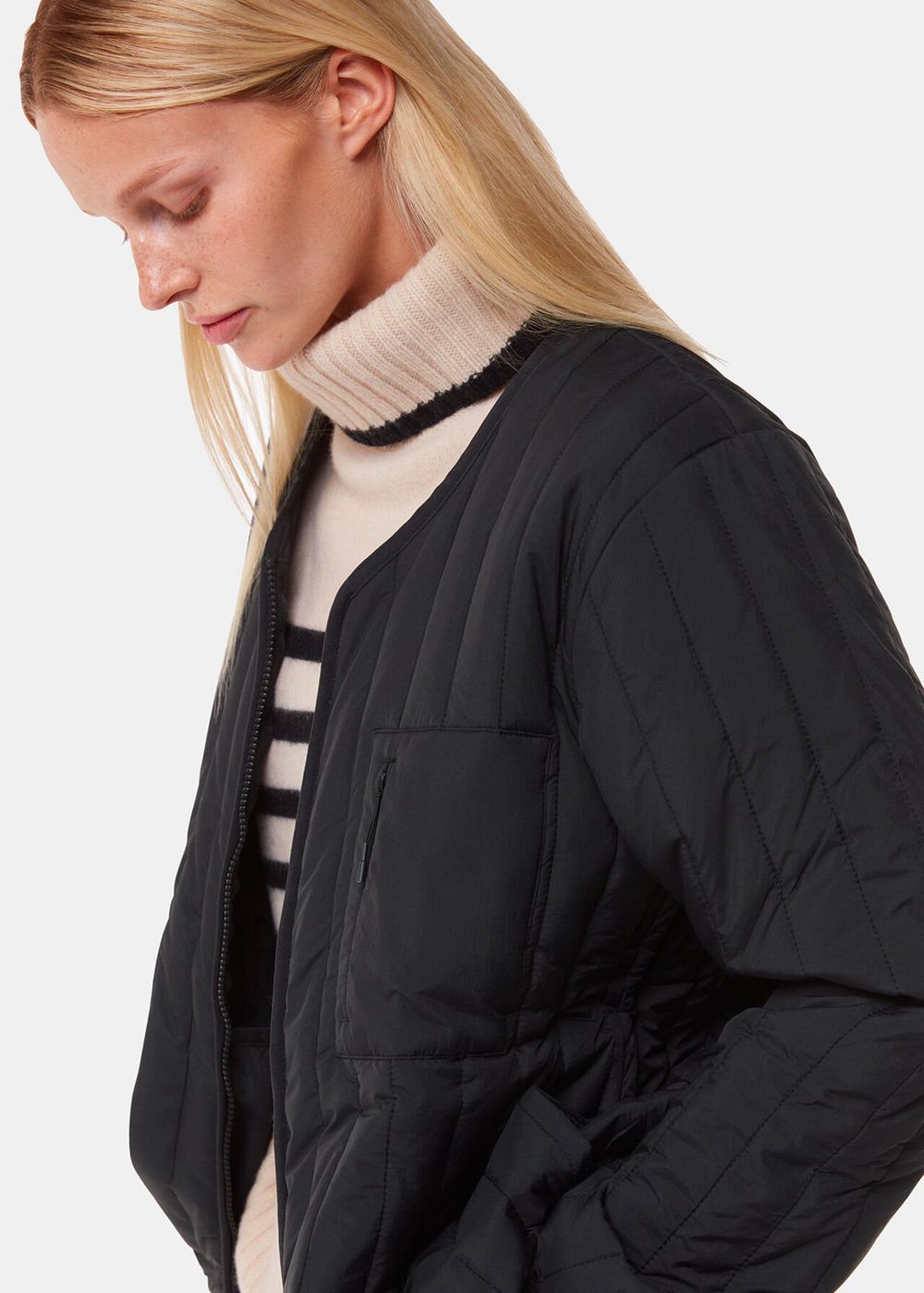 Whistles Rains Liner Jacket Black | US-92561XKEY