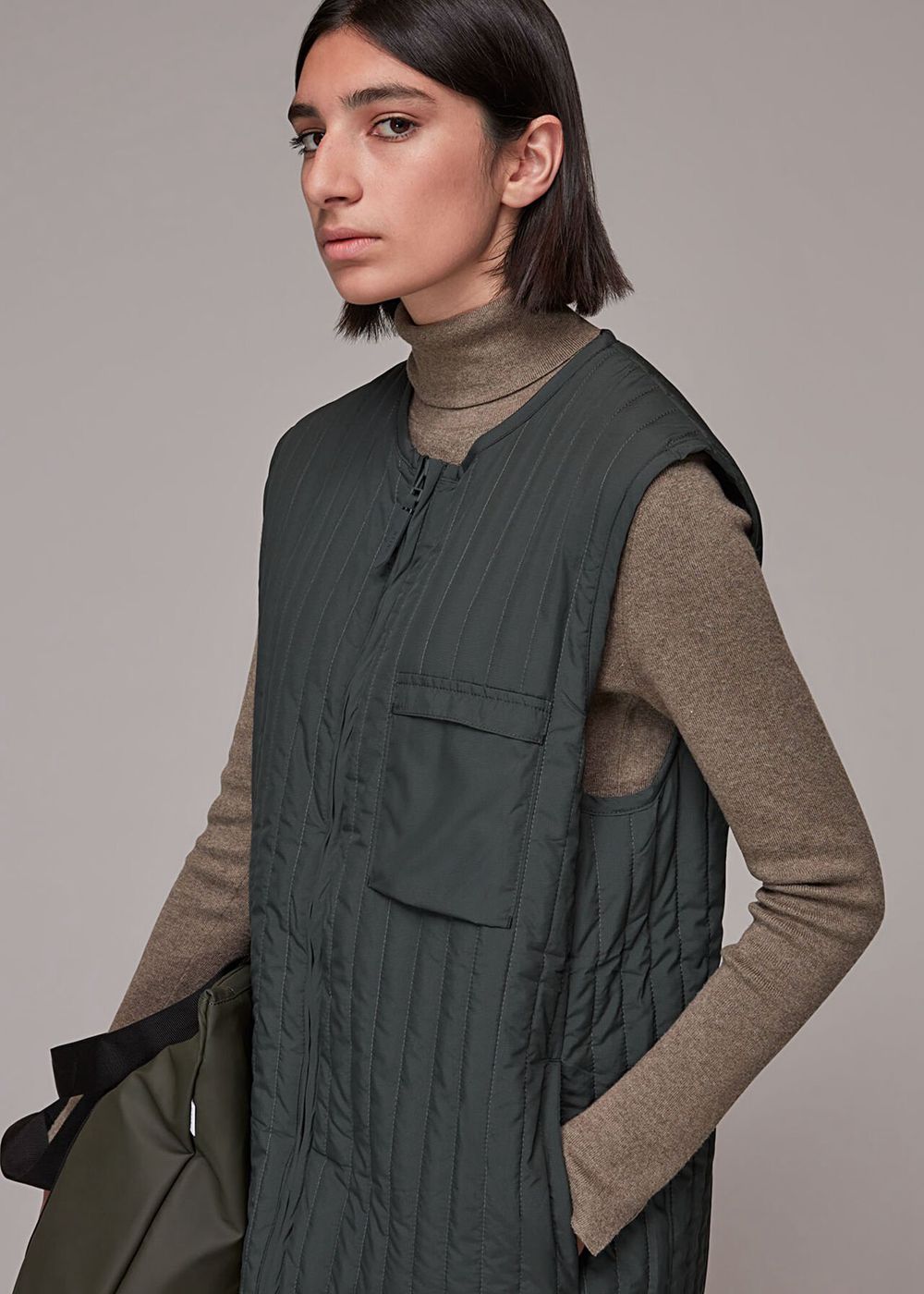 Whistles Rains Liner Vest Grey | US-25469CVND