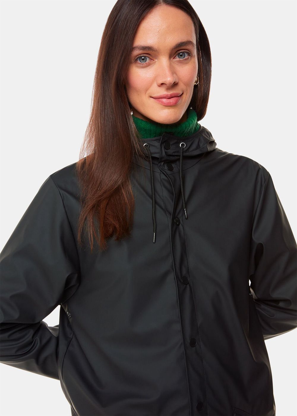 Whistles Rains Long Jacket Black | US-27638HFVS