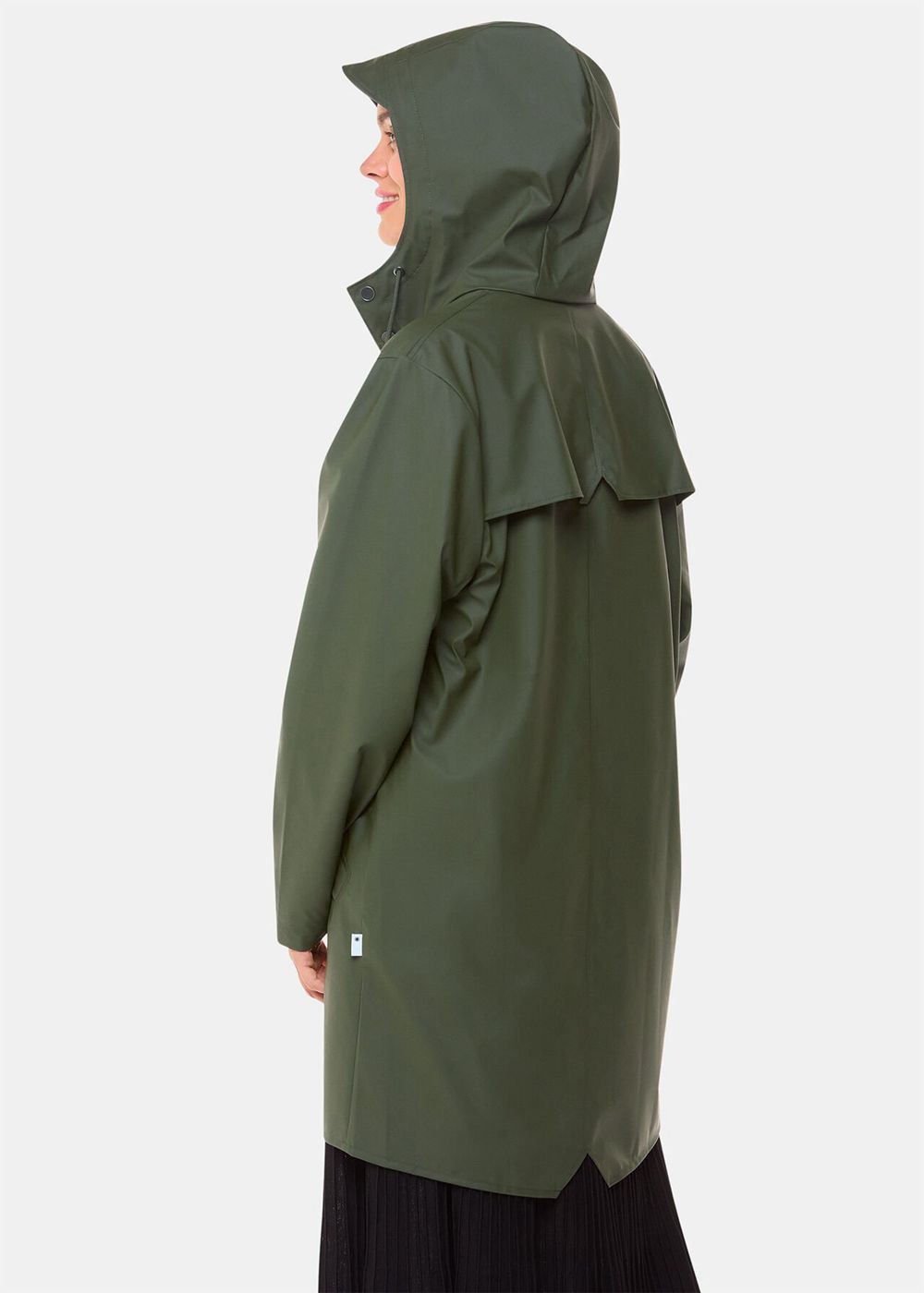 Whistles Rains Long Jacket Dark Green | US-46325BUOJ