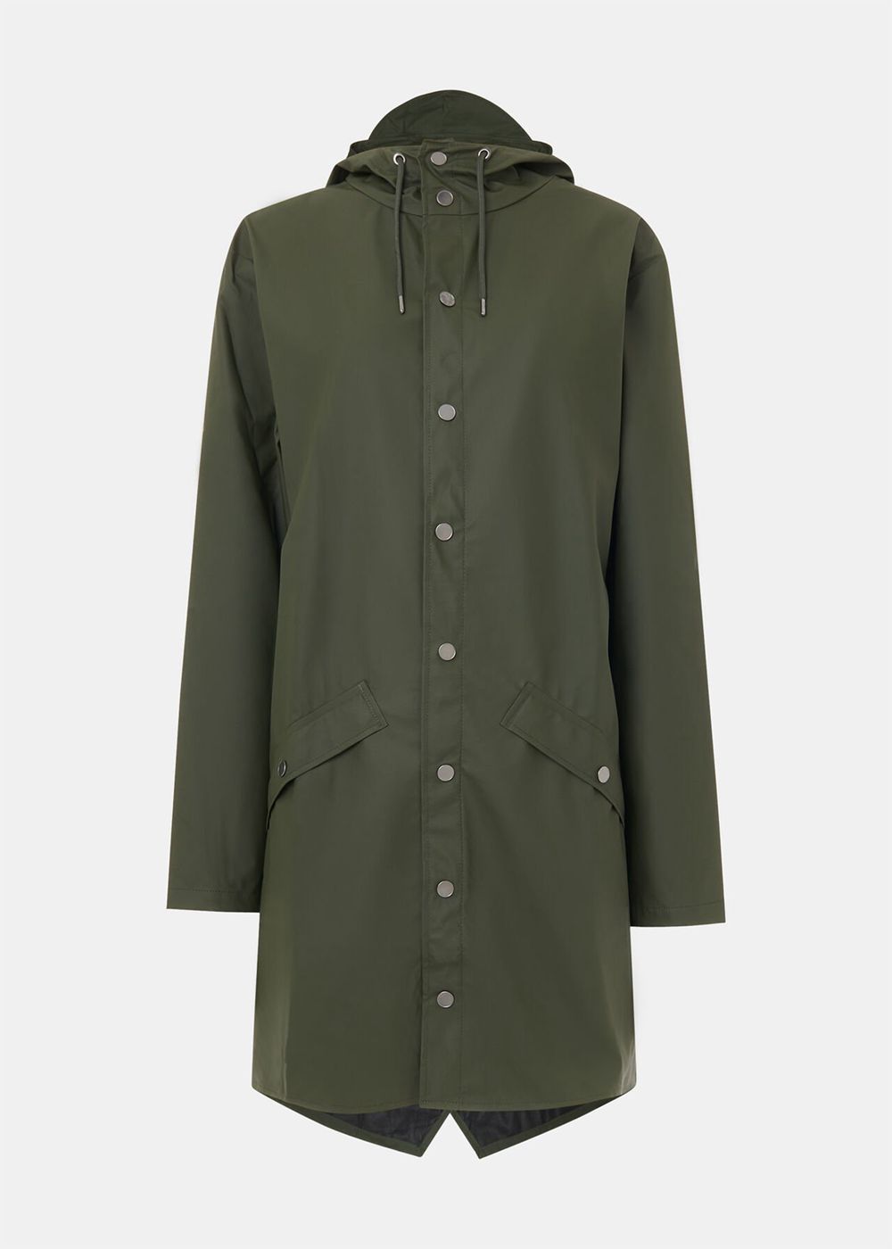 Whistles Rains Long Jacket Dark Green | US-46325BUOJ