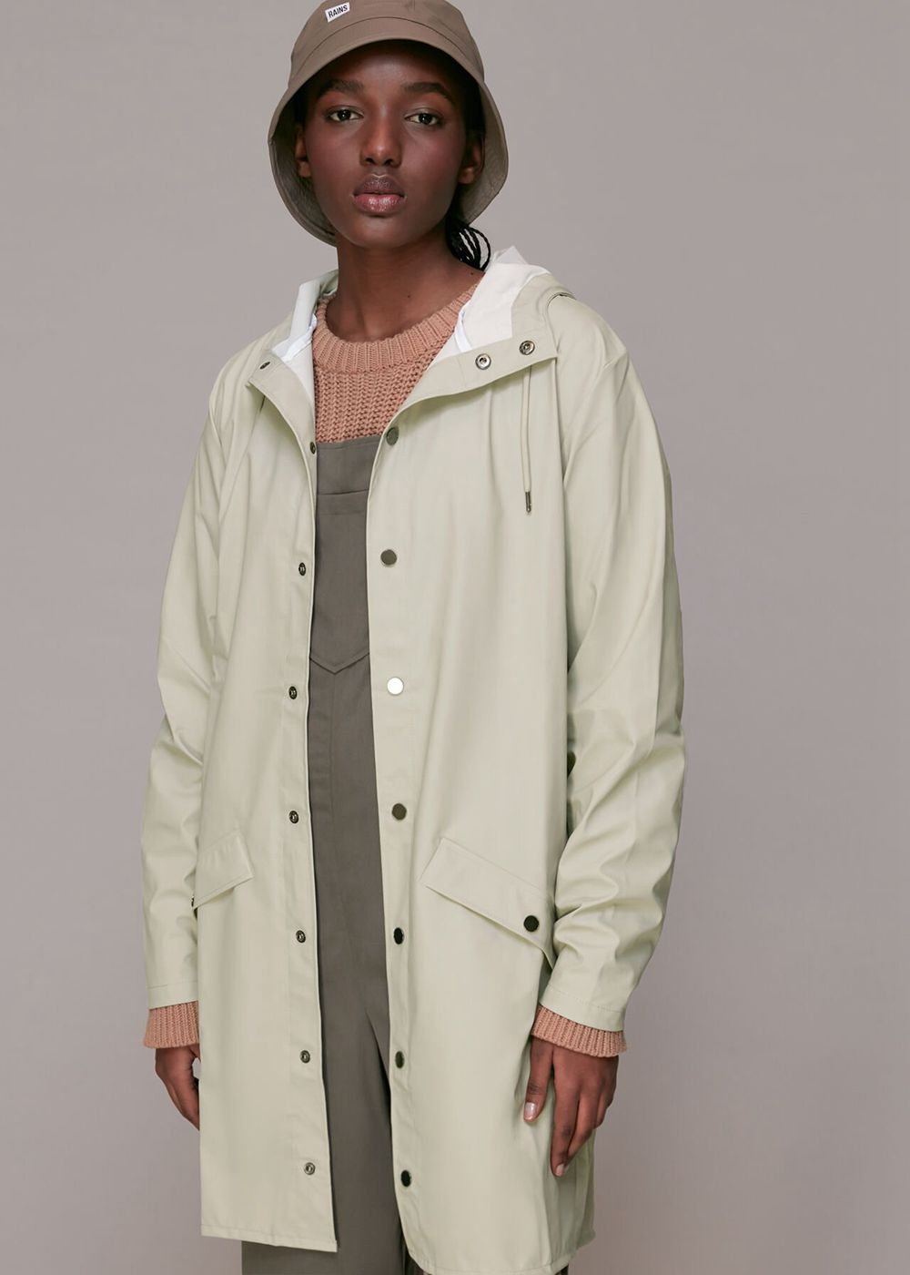 Whistles Rains Long Jacket Grey | US-58162QMPK