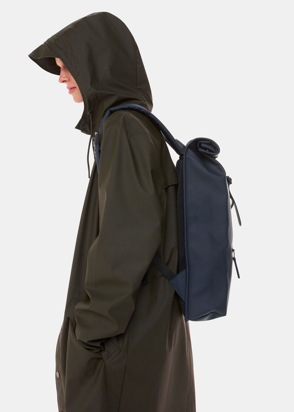 Whistles Rains Rolltop Backpack Navy | US-42905OREC