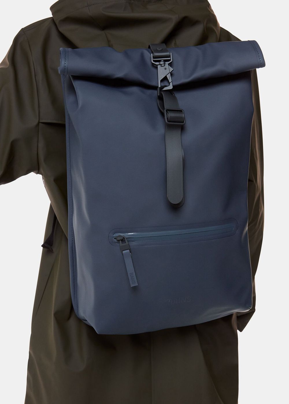 Whistles Rains Rolltop Backpack Navy | US-42905OREC