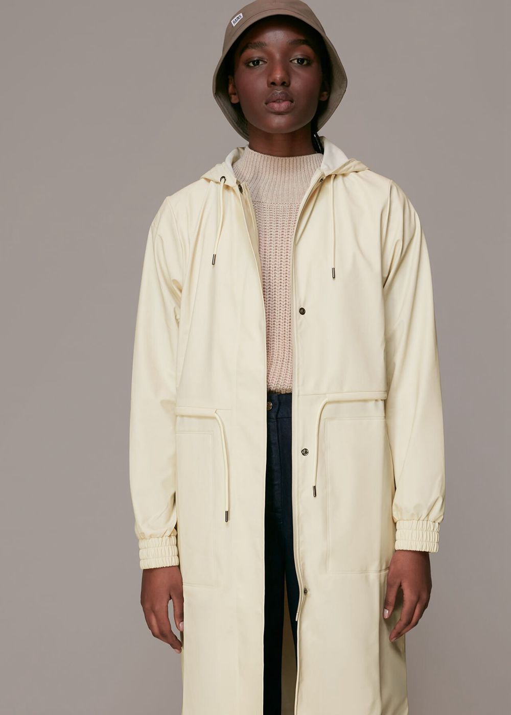 Whistles Rains String Parka Jacket White | US-01582SBTG