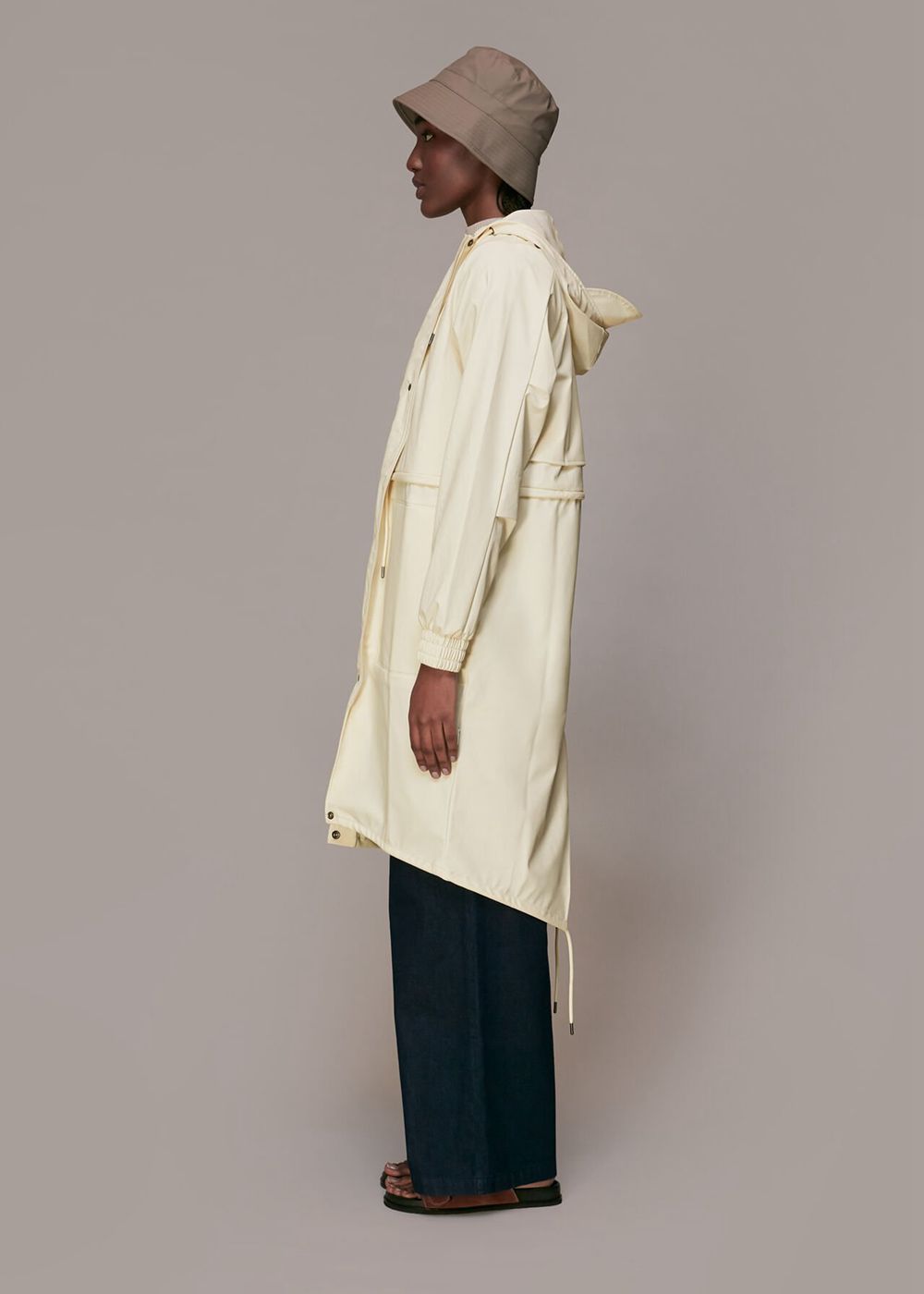 Whistles Rains String Parka Jacket White | US-01582SBTG