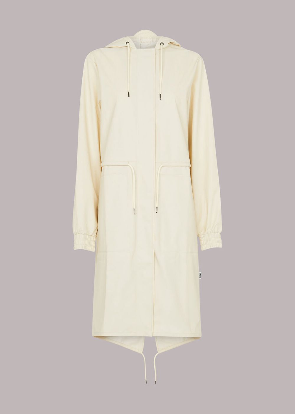 Whistles Rains String Parka Jacket White | US-01582SBTG